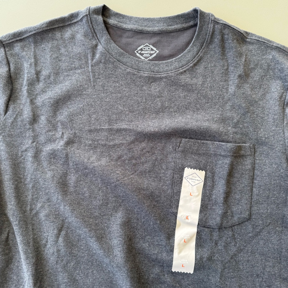 St. John's Bay Charcoal Long Sleeve Tee